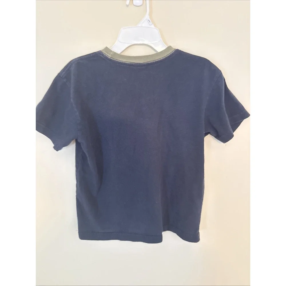 Gap Kids M (7-8) Short Sleeve T Shirt Casual Navy Blue/Green
